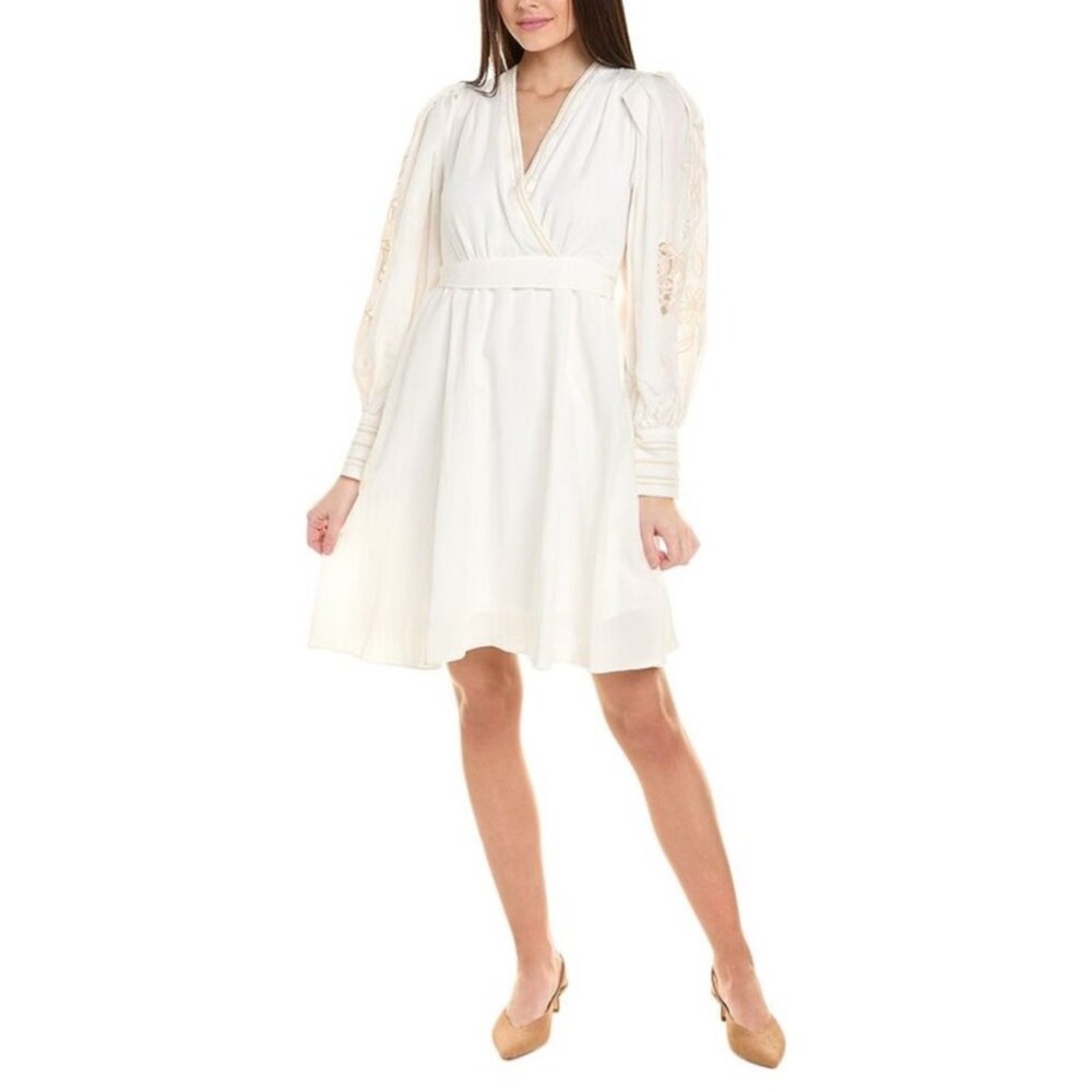 Kobi Halperin Dress Extra Small Hazel Embroidered Balloon Sleeve